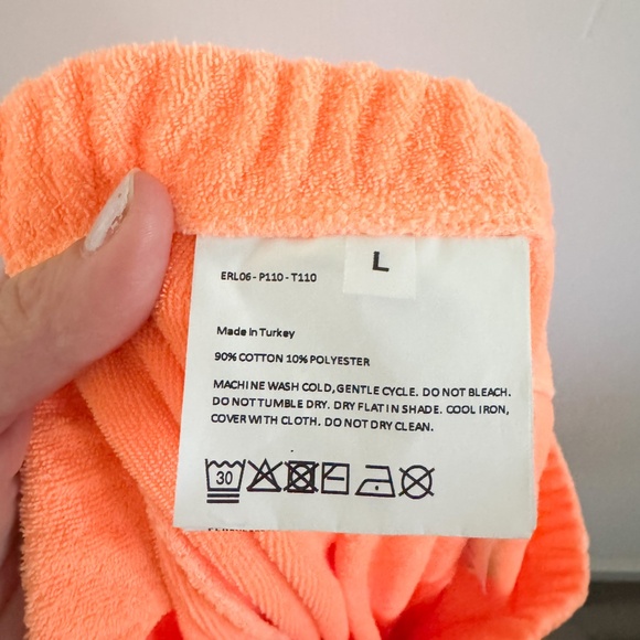 NWT ERL Venice Beach Orange Elasticized Flare Leg Pants L - Picture 9 of 9
